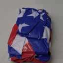 72"x59" Patriotic Pool Lounger Float with Detachable Headrest, Double Snack & Drink Holders Extra Large Oval Inflatable Pool Float for Adults, 4th of July Party, Pool, Lake