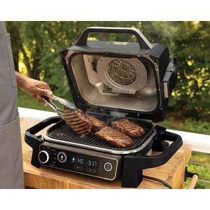 Ninja Woodfire Outdoor Grill & Smoker, 6-in-1 Functionality, Grill, Smoke, Bake, Roast, Air Fry, Broil, Authentic Woodfire Flavors, Electric Heat, OG321