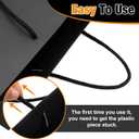 MUIIGOOD Gift Bags With Handles Paper Gags Medium Bulk For Party Shopping Birthday Wedding (6Pcs Black-35 * 26 * 13cm)