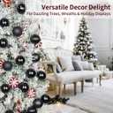 24ct Christmas Balls Ornaments, 2.36 Inch Christmas Tree Balls Ornaments, Decorative Baubles Decorations for Xmas Tree Decor Holiday Party, Black