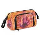 Axolotl Pencil Pouch with Zipper Large Capacity 9.5"x3.7"x5.9" Multi Compartments Oxford Fabric School Supplies Organizer for Students