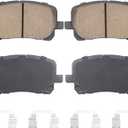 Front Semi-Metal Brake Pads Set for Pontiac Vibe 2003-2008, for Toyota Corolla 2003-2008, Matrix 2003-2008 (Except 2007-2008 XRS Model), 4PCS