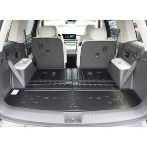 trunk mat & backrest mat for 2024-2025 hyundai santa fe - custom fit pu leather cargo liner & backrest & side mats protector- all weather trunk mats for hyundai santa fe 2024-2025