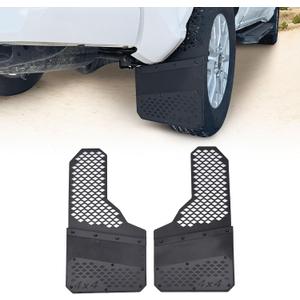 Mud Flaps Heavy-Duty Splash Guards Sediment Protection for Universal Pickup Truck SUV Off-Road Vehicles Driver & Passenger Side (Black 2pcs)