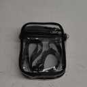uxcell Clear Crossbody Purse Bag, Stadium Approved Clear Waterproof Backpack Shoulder Bag with Front Pocket for Men and Women, Concerts Stadium Events Sports Festivals, Black 15x4.6x20cm