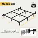 Awesofurni Queen Bed Frame, 7 Inch Basics Metal Bed Frame, Heavy Duty 9-Leg Base for Box Spring and Mattress, Noise-Free, Easy Assembly, Black