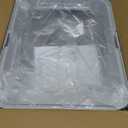 Stainless Steel Cat Litter Box, Odor Free Metal Litter Box with High Sides Lid, Open Top Low Entry Litter Pan Include Scoop Easy Cleaning Anti-Scratch Kitty Cat Box Anti-Urine Leakage, Non-Sticky, M (Light Grey(17.5 in))