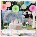 12Pcs Pastel Classroom Decor Kit, Pastel Paper Lanterns Honeycomb Paper Fans for Women Girls Spring Birthday Wall Baby Shower Wedding Party Rainbow Classroom Decorations