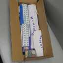 American Mahjong Tiles Set with Noise Reducing Mahjong Mat, 166 White Mahjong Game with Portable Storage Bags, 4 All-in-One Color Rack/Pushers, Scoring, Plastic Coins Dices for Adults & Beginners