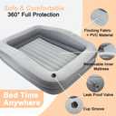 Inflatable Toddler Travel Bed Portable 67" Toddler Bed for Kids with 4 Safety Sides - Lightweight Kids Air Mattress with High-Speed Pump & Carry Bag