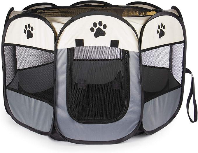 Portable Pet Playpen | Pet Tent for Small Dogs | Puppy & Kitten Play Pens | Kitty Playhouse | Foldable Cat & Dog Play House | Pop up Pen | Pukkr