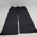 QBK Yoga Scrub Pants Women Mid Rise Yoga Work Pants- Five Pocket Cargo Scrub Pant (X-Large, Black)