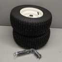 GICOOL 13x5.00-6 Rubber Lawn Mower Tire and Wheel, 2 Pcs Replacement 13x5-6nhs Riding Mowers Lawn Pneumatic Tire with Bearing Bore 3/4" & 5/8", 3" -4.5" Centered Hub