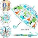 Kids Umbrella Clear Bubble Umbrellas for Rain,Safety Dome Windproof Umbrella for Kid Girls and Boys