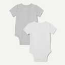 Amazon Essentials Unisex Babies' Short Sleeve Henley Bodysuit, Pack of 2