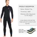 Wetsuit Pants Wetsuit Tops 3mm Neoprene Tops Pants Men and Women Surfing Pants Jacket Keep Warm for Diving Surfing Swimming Snorkeling Scuba Kayaking Pants (Black, XL)