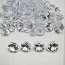 Acrylic Diamond Gems Plastic Fake Gems 90 pcs 1Inch Faux Gemstones for Kids, Table Scatters Wedding Party,Vase Fillers,Candle Display,Treasure Chest Hunt Party Favors (Clear)