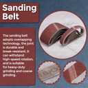 20 Pcs Sanding Belts 2 x 72 Inch 80 Grit Aluminum Oxide