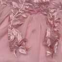 IDOPIP Flower Girl Lace Dress for Kids Wedding Bridesmaid Pageant Party Formal Long Gown Princess Communion Tulle Bow Dresses (11-12 Years, Dusty Pink)