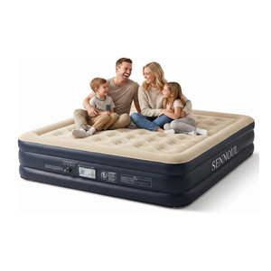 SENNOUL King Air Mattress with Built in Pump,18" Raised Blow up Bed, 900lb