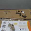 Furhaven Cardboard Cat House Farmhouse Playground, Multi-Level Cat Hideout Scratcher with Detachable Hanging and Spring Toys