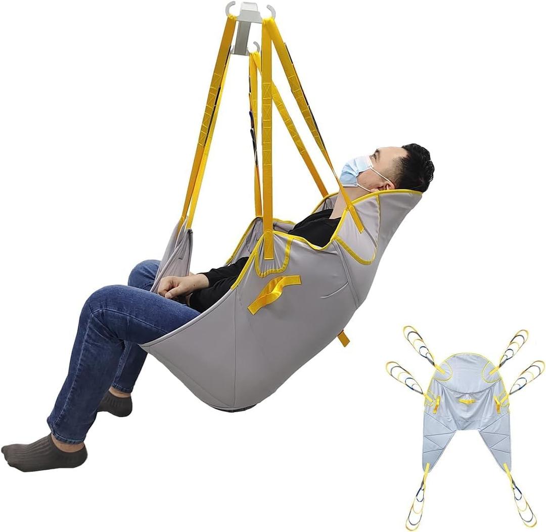 Patient Lift Sling Universal Full Body Mesh Sling for Showering Transfer Sling Home Use, Medium