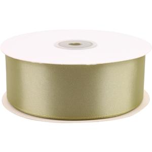 2 x 1.5 Inch Champagne Polyester Ribbon - 50 Yards Bulk Spool for Gift Wrapping, Wedding Decor, Bows, Crafts - Soft & Fray Resistant