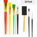 Muilt Color Paint Brushes 10 Pack
