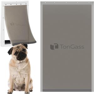 TonGass PAC11-11039 Large Dog Door Flap Replacement Compatible with PetSafe Freedom Dog Doors, 10 1/8" x 16 7/8" Pet Door Replacement Flaps with Magnetic Closure, Weather-Proof & Warp-Resistant
