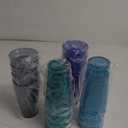US Acrylic Splash [Set of 16] 18 ounce Plastic Stackable Water Tumblers in 4 Coastal Colors Value Set of Drinking Cups, Reusable, BPA-free, Made in the USA, Top-rack Dishwasher Safe