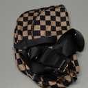 Black and White Checkered Crossbody Bag Bum Bag for Women,Spacious Checkered Purse Fanny Packs Belt Bag