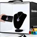 Glendan Portable Photo Studio Light Box,12"x12" Professional Dimmable Shooting Tent Kit with 112 LED Lights & 6 Backdrops for Jewelry and Small Items Product Photography (12*12 Inch)