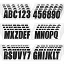 3" Boat Registration Numbers and Letters Sticker A-Z Letters & 0-9 Numbers Custom Personalized DIY for Boats & Personal Watercraft Pack of 4 Sets Black