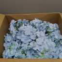 FagusHome Silk Hydrangea Heads 73 Pcs Artificial Flowers Only Heads No Stems Fake Hydrangea Flowers for Home Wedding Decor No Stems (Light Blue)