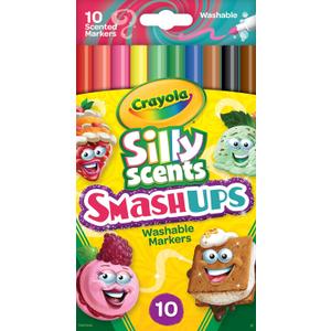 Crayola Silly Scents Fine Line Markers, Smash Ups Scented Markers, 10 Count