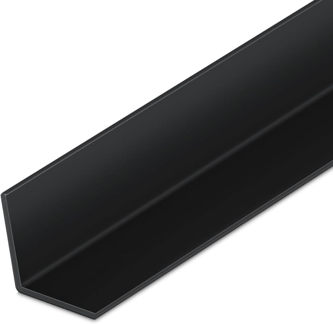Sasylvia 1 Pcs Corner Edge Protector Vinyl,1/2 X 1/2 X 36 Inches,Black