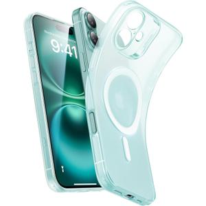 ESR for iPhone 16 Case, Compatible with MagSafe, Camera Protection, Shockproof Thin Cover, Resists Yellowing and Scratches, Magnetic Phone Case for iPhone 16, Zero Series, Frosted Green-MagSafe