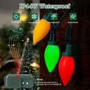 HAYATA Music Christmas Lights 35 LED C9 String Light - Fairy Xmas Decor Lighting for Outdoor, Indoor, Patio, Party, Home, Wreath, Garland, Christmas Tree Decoration. (Multi Color)