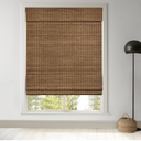 LazBlinds Cordless Bamboo Roman Shades, Highfield Teak