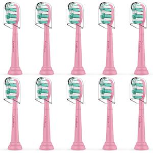 Toothbrush Replacement Heads for Philips Sonicare Plaque Control Simply Clean 4100 5100 Electric Brush Head, 10 Pack, Pink