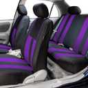 FH Group Three Row 7 Seater Striking Striped Full Set Car Seat Covers, Airbag Compatible & Split Ready Universal Fit for Cars Trucks & SUVs Purple
