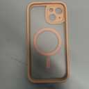 TOCOL Magnetic for iPhone 15 Case, Upgraded Full Camera Protection, Compatible with Magsafe, Drop Protection, Translucent Matte Back Bumper Phone Cover 6.1-Inch (Light Pink)