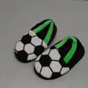 Little Kids Big Boys Warm Slippers with Soft Memory Foam Slip-on Indoor Football Slippers, 10/11