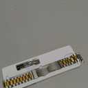 EPULY Compatible with Apple Watch Band 42mm 44mm 45mm 38mm 40mm 41mm, Business Stainless Steel Metal Wristband for iWatch SE Series 7 6 5 4 3 2 1 for Men Women (Silver+Gold, 45mm 44mm 42mm)