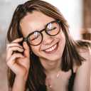 ZENOTTIC Reading Glasses Blue Light Blocking Round Glasses for Men Women Magnification 1.75x