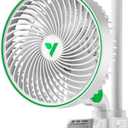 VIVOSUN AeroWave E6 Grow Tent Fan 6, EC Motor, Smart Wifi Control, US Patented Auto Oscillating Clip fan, Weatherproof IP-54, Strong Airflow but Quiet for Hydroponic Ventilation Circulation, 1-Pack (White)