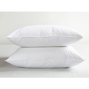 2 Pack Firm White Duck Feather & Down Bed Pillow - King  20" x 36" Soft Down Pillows - 2 Pack