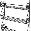 Spectrum Diversified Scroll Spice Wall Mount Rack, Black (3-Tier, Beauty & Nail Polish)