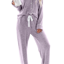 Aamikast Women's Pajama Sets Long Sleeve Button Down Sleepwear Nightwear Soft Pjs Lounge Sets XXL