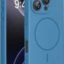 Miracase Magnetic for iPhone 16 Pro Max Case, [Soft Anti-Scratch Microfiber Lining], Compatible with MagSafe, Liquid Silicone Case Shockproof Drop Protection Phone Case for 16 ProMax,Capri Blue